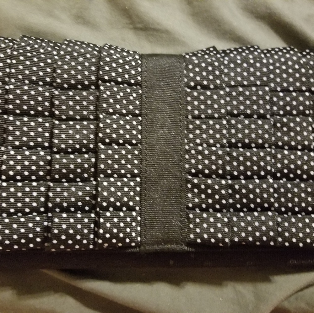 Black and White Polka Dotted Purse